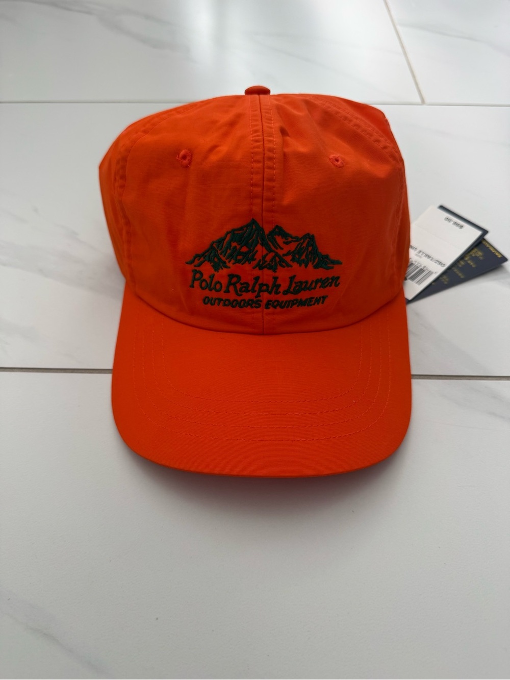 Polo by Ralph Lauren Orange Mountain Logo Baseball Cap